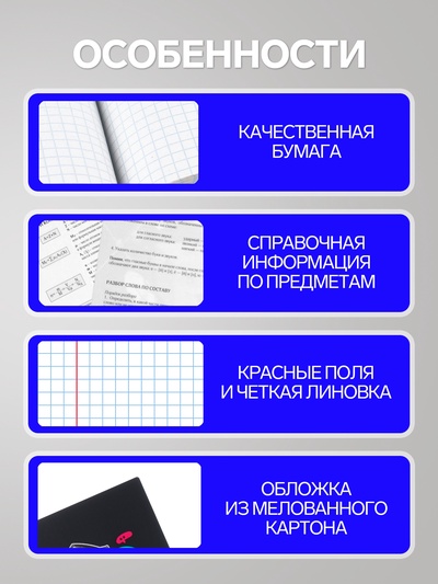 Предметная тетрадь по литературе Calligrata TOP «Аниме», 48 листов, в линейку, со справочным материалом, обложка из мелованного картона