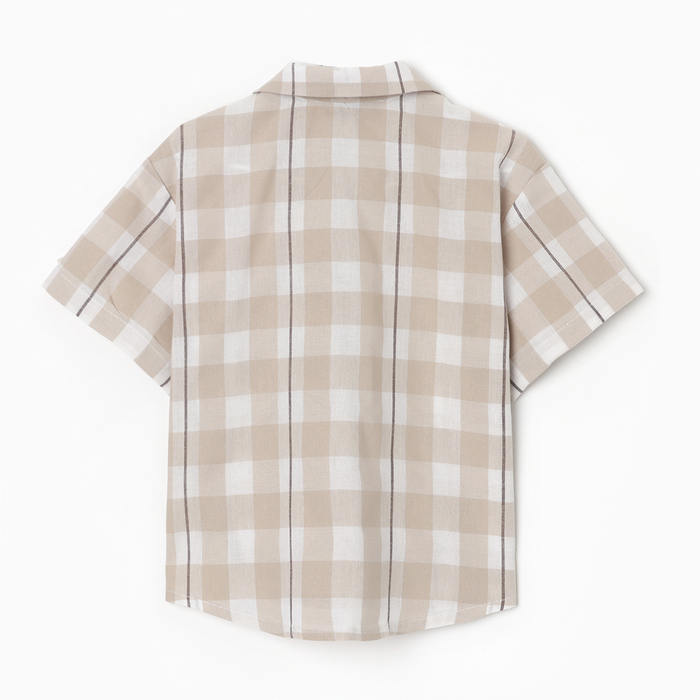 Рубашка для мальчика KAFTAN "Клетка", размер 32 (110-116)
