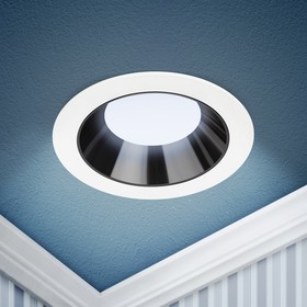 Светильник встраиваемый Эра LED, IP20, 12Вт, 119х42 мм, 6000К, 720Лм, цвет белый, черный