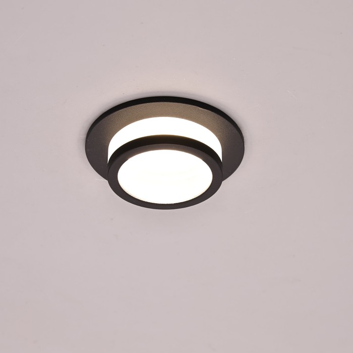 Светильник встраиваемый Эра KL89, IP20, 12Вт, 80х35 мм, цвет черный