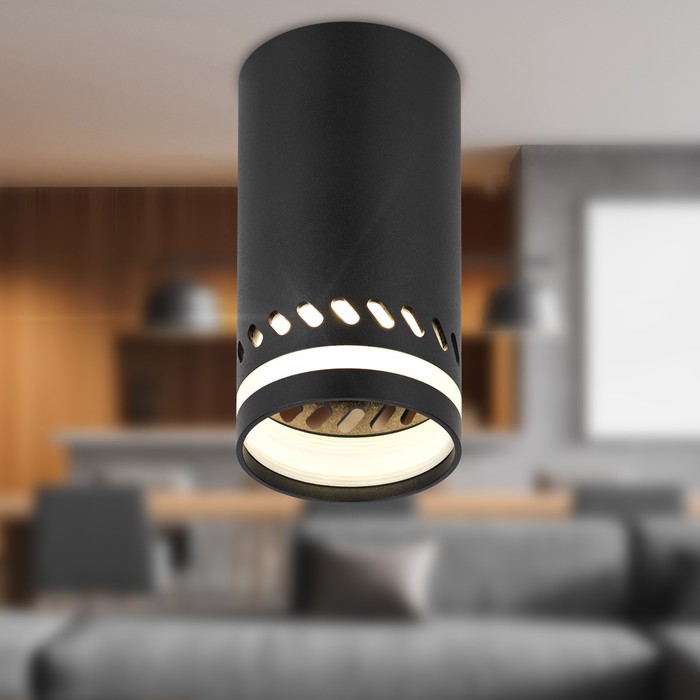 Светильник настенно-потолочный спот Эра OL50 BK, 56x110 мм, IP20, GU10, 12Вт, цвет чёрный - Фото 1