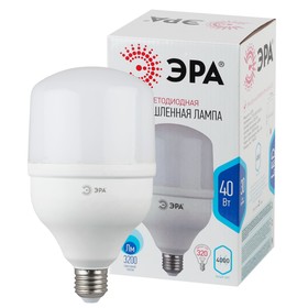 Лампа светодиодная Эра Power power, 40 Вт, Е27, 3200 Лм, 4000К, свечение белое