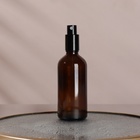 Бутылочка для хранения, с распылителем, 100 мл, цвет коричневый/чёрный - фото 9854786