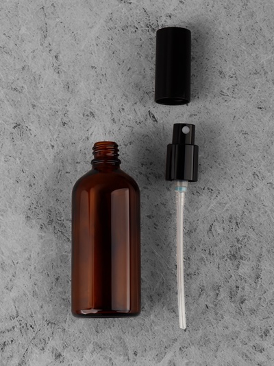 Флакон для парфюма, с распылителем, 100 мл, коричневый, чёрный