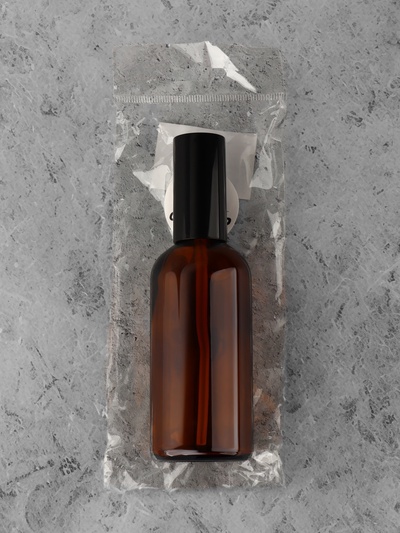 Флакон для парфюма, с распылителем, 100 мл, коричневый, чёрный