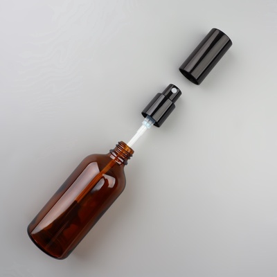 Флакон для парфюма, с распылителем, 100 мл, коричневый, чёрный