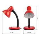 Настольный светильник Эра N-120, IP20, 40Вт, красный - Фото 3