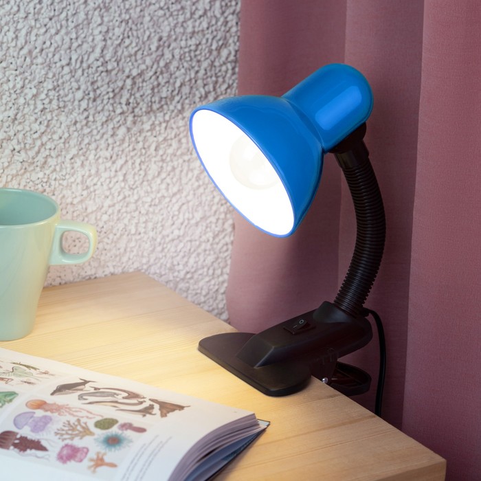 Настольный светильник Эра N-212, IP20, 40Вт, синий - фото 1908155251