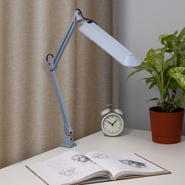 Настольный светильник Эра NL-201, IP20, серый - фото 1908155290