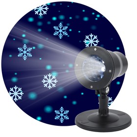 Проектор LED «Снежинки» мультирежим, холодный свет 220V, IP44