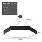 Светильник LED Эра Geometria SPO, 800х800х80 мм, IP40, 66Вт, 4800Лм, 4000К, черный 10489732 - фото 2498634