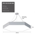 Светильник LED Эра Geometria SPO, 800х800х80 мм, IP40, 66Вт, 4800Лм, 4000К, белый 10489733 - фото 312330603