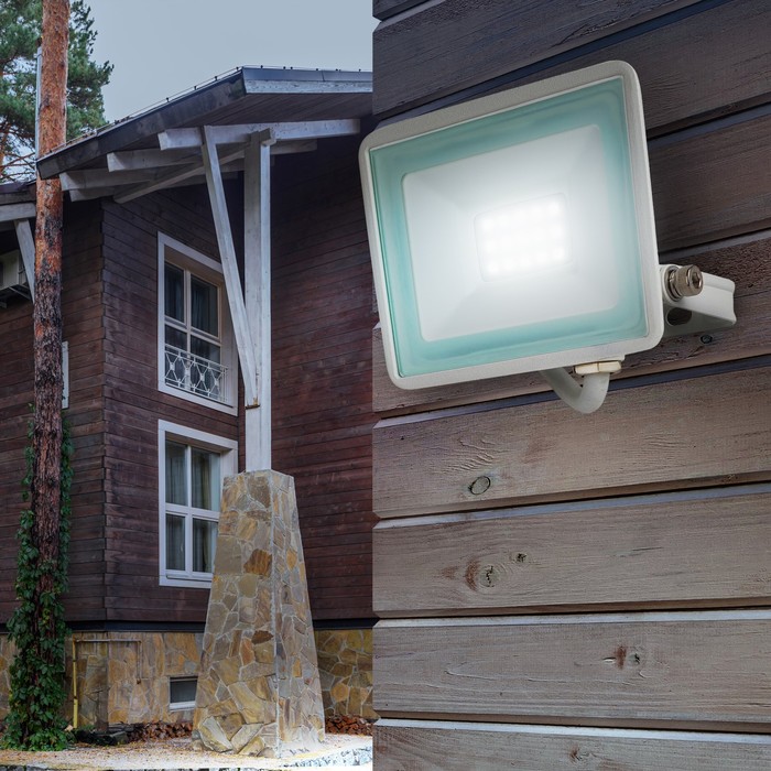 Прожектор светодиодный уличный Эра LPR-023-W-65K-020 20Вт, 6500K, 1600Лм, IP65, белый - Фото 1