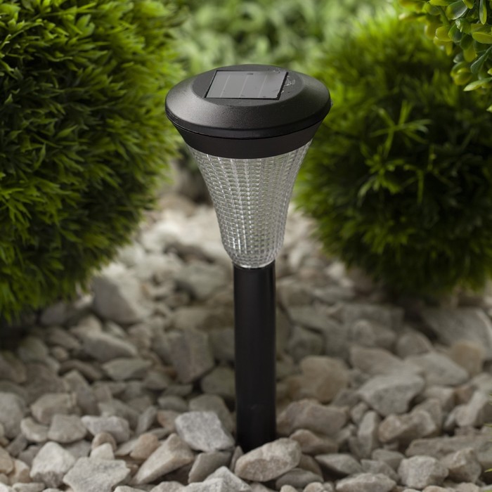 Светильник садовый Эра на солнечной батарее LED, IP54, чёрный - Фото 1