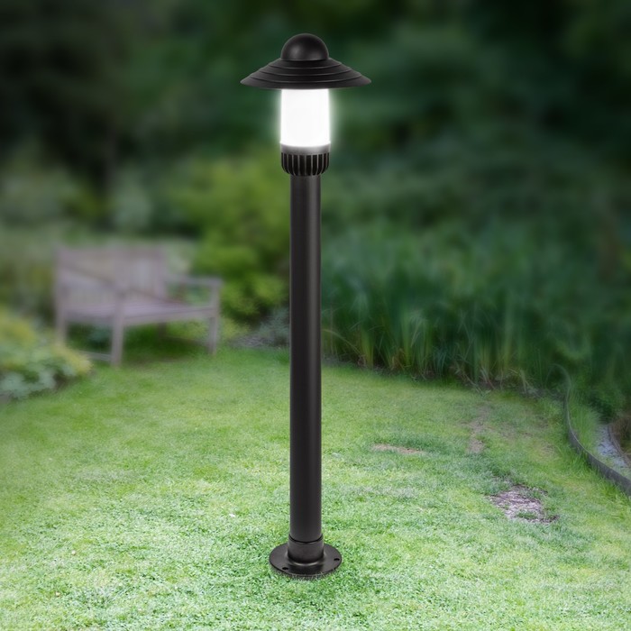 Светильник садовый Эра Е27, IP54, 60Вт, 250х1060 мм, чёрный - фото 1909625321