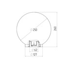 Светильник садовый Эра «Шар» Е27, IP44, 60Вт, 250x250x260 мм, чёрный - Фото 2