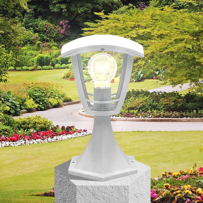 Светильник садовый Эра Е27, IP44, 40Вт, 164х169х290 мм, белый - фото 1909625394