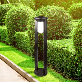 Светильник садовый Эра Е27, IP54, 20Вт, 192x192x800 мм, чёрный