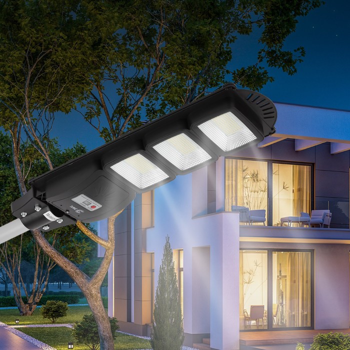 Консольный светильник Эра на солнечной батарее с датчиком движенияIP65, 60Вт, 1000Лм, 5000К, чёрный - фото 1905252142