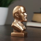 Бюст Ленин  бронза,золото 8см - Фото 2