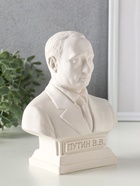 Бюст «Путин», фигурка гипс, белый, 18×14×8 см - Фото 3