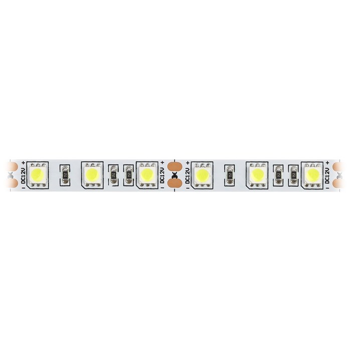 Светодиодная лента Эра, 5 м, IP20, SMD5050, 60 LED/м, 14,4 Вт/м, 12 В, свечение белое - фото 1906710184