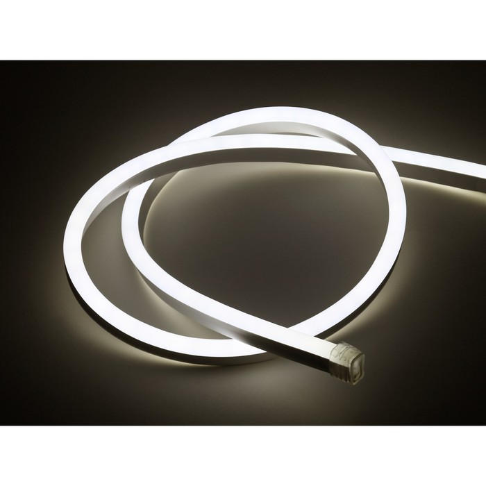 Неоновая светодиодная лента Эра, 20 м, IP67, SMD2835, 120 LED/м, 7 Вт/м, 220 В, свечение тёплое белое - фото 1906710331