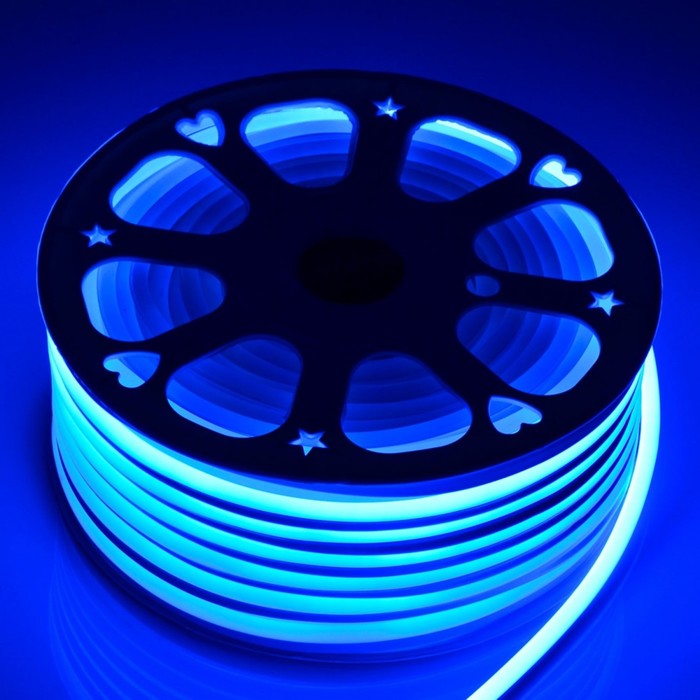 Неоновая светодиодная лента Эра, 20 м, IP67, SMD2835, 120 LED/м, 7 Вт/м, 220 В, свечение синее - фото 1906710347