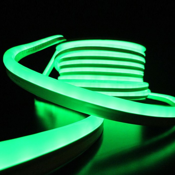 Неоновая светодиодная лента Эра, 20 м, IP67, SMD2835, 120 LED/м, 7 Вт/м, 220 В, свечение зелёное - фото 1906710351