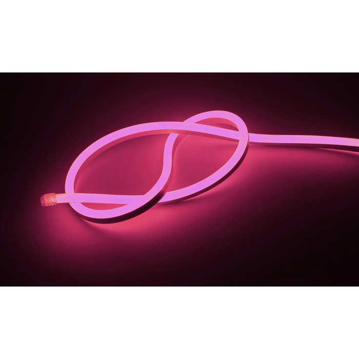 Неоновая светодиодная лента Эра, 20 м, IP67, SMD2835, 120 LED/м, 7 Вт/м, 220 В, свечение розовое - фото 1906710356