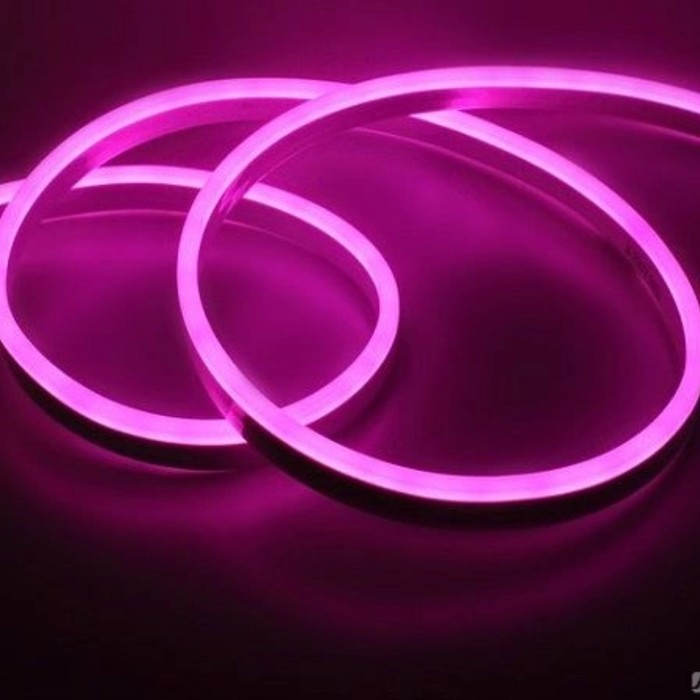 Неоновая светодиодная лента Эра, 20 м, IP67, SMD2835, 120 LED/м, 7 Вт/м, 220 В, свечение розовое - фото 1906710358