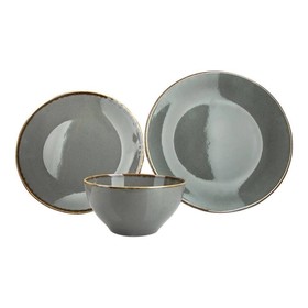 Набор тарелок Porland Seasons, 3 предмета, d=28/24/14 см, цвет тёмно-серый