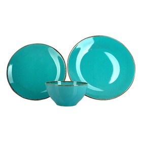 Набор тарелок Porland Seasons, 3 предмета, d=28/24/14 см, цвет голубой