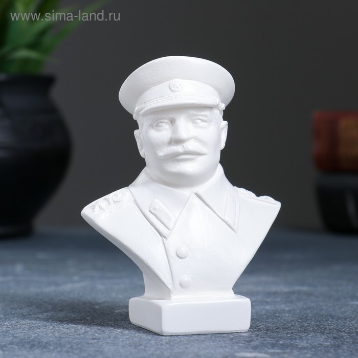 Бюст Сталин малый белый 10см - Фото 1