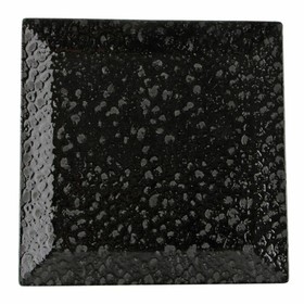 Тарелка квадратная Porland Moss Black, 18х18 см, цвет чёрный