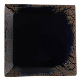 Тарелка квадратная Porland Root Rusty, 18х18 см, цвет чёрный