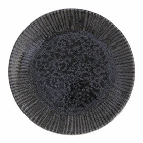 Тарелка мелкая Porland Iris Grey, d=17 см, цвет тёмно-серый