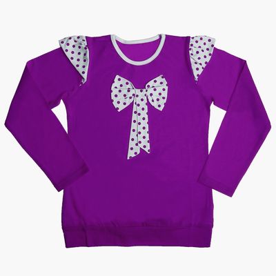 Джемпер для девочки "Бант в горошек", рост 98 см (57), цвет микс