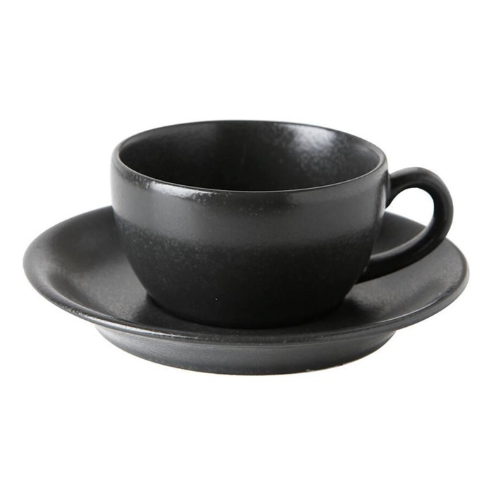 Чашка чайная Porland Black, 250 мл - Фото 1