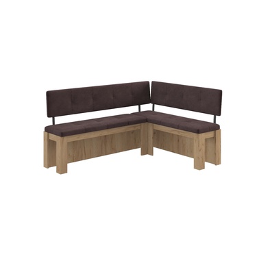 Кухонный уголок, без стола, без табуретов, 1650×1250×850 мм, цвет дуб золотой/bora 01