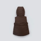 Безрукавка детская утеплённая KinDerLitto «Кантри», рост 98-104 см, цвет шоколад - Фото 2