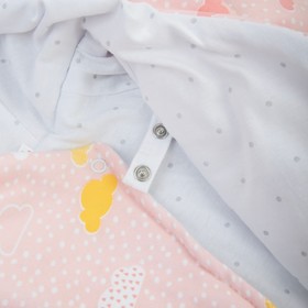 Комбинезон детский KinDerLitto «Ассорти. Облачка», рост 68-74 см, цвет розовый