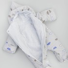 Комбинезон детский KinDerLitto «Ассорти. Облачка», рост 74-80 см, цвет серый - Фото 2