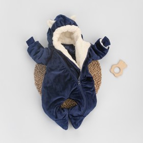 Комбинезон детский KinDerLitto «Веснушка», рост 56-62 см, цвет тёмно-синий