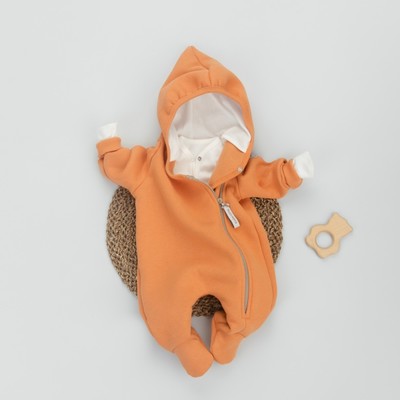 Комбинезон детский KinDerLitto «Карамелле-1», рост 56-62 см, цвет оранжевое солнце