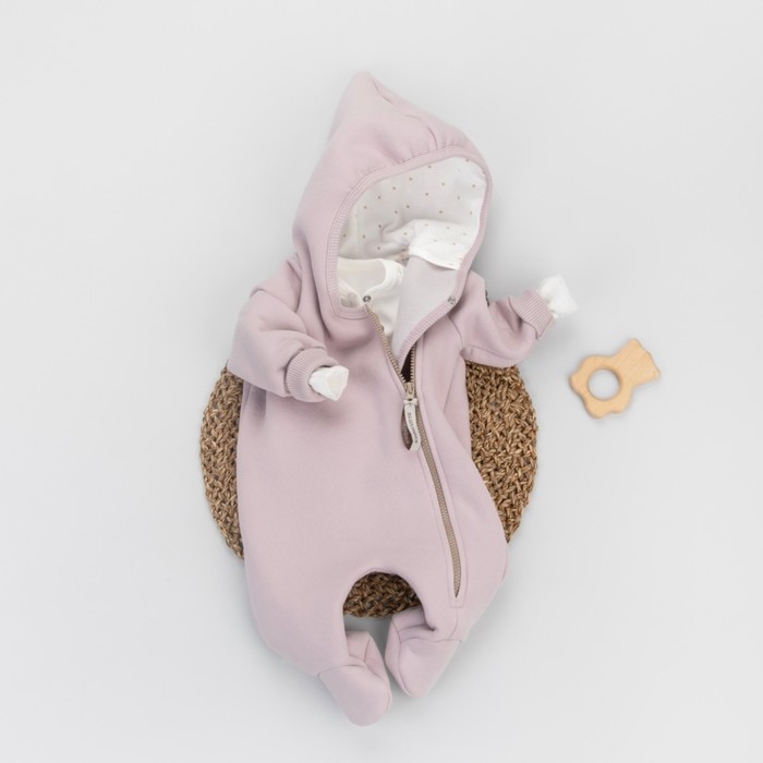 Комбинезон детский KinDerLitto «Карамелле-1», рост 68-74 см, цвет пыльная сирень - Фото 1