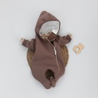 Комбинезон детский KinDerLitto «Карамелле-1», рост 56-62 см, цвет шоколад - фото 109821239