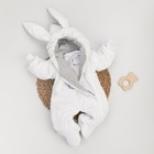 Комбинезон детский KinDerLitto «Лапушка», рост 56-62 см, цвет белый - фото 109821541