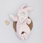 Комбинезон детский KinDerLitto «Лапушка», рост 62-68 см, цвет розовый - фото 109821597