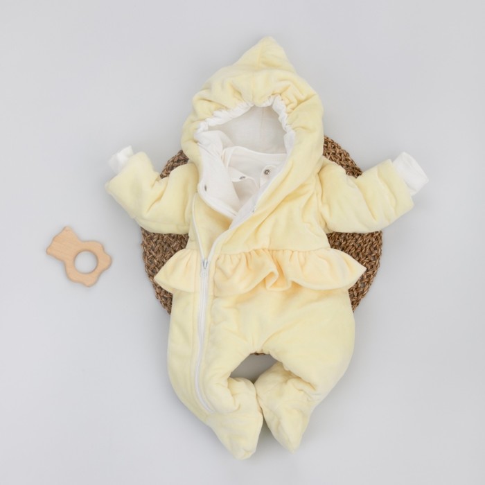 Комбинезон детский KinDerLitto «Леди», рост 74-80 см, цвет жёлтый - Фото 1